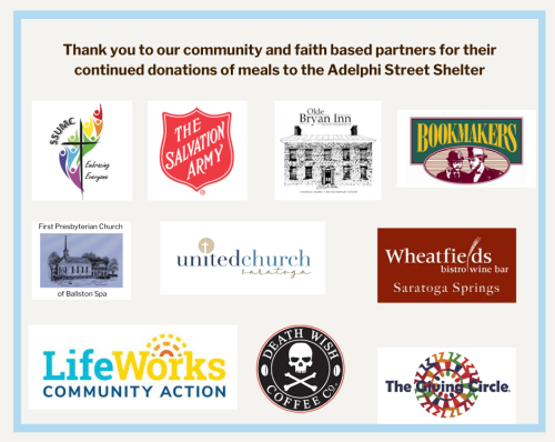 Thank You for Providing Meals to the Adelphi Street Shelter!